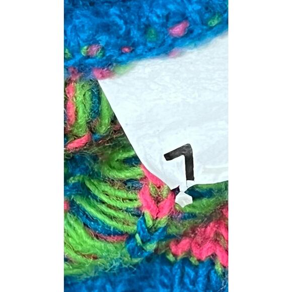 RARE Disney BELLE Sweater Kids 7 Beauty and the Beast 90s Acrylic Knit Applique - Picture 8 of 8